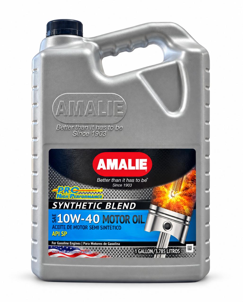 AMALIE PRO HP SYN BLEND 10W40. API SP. 4X4