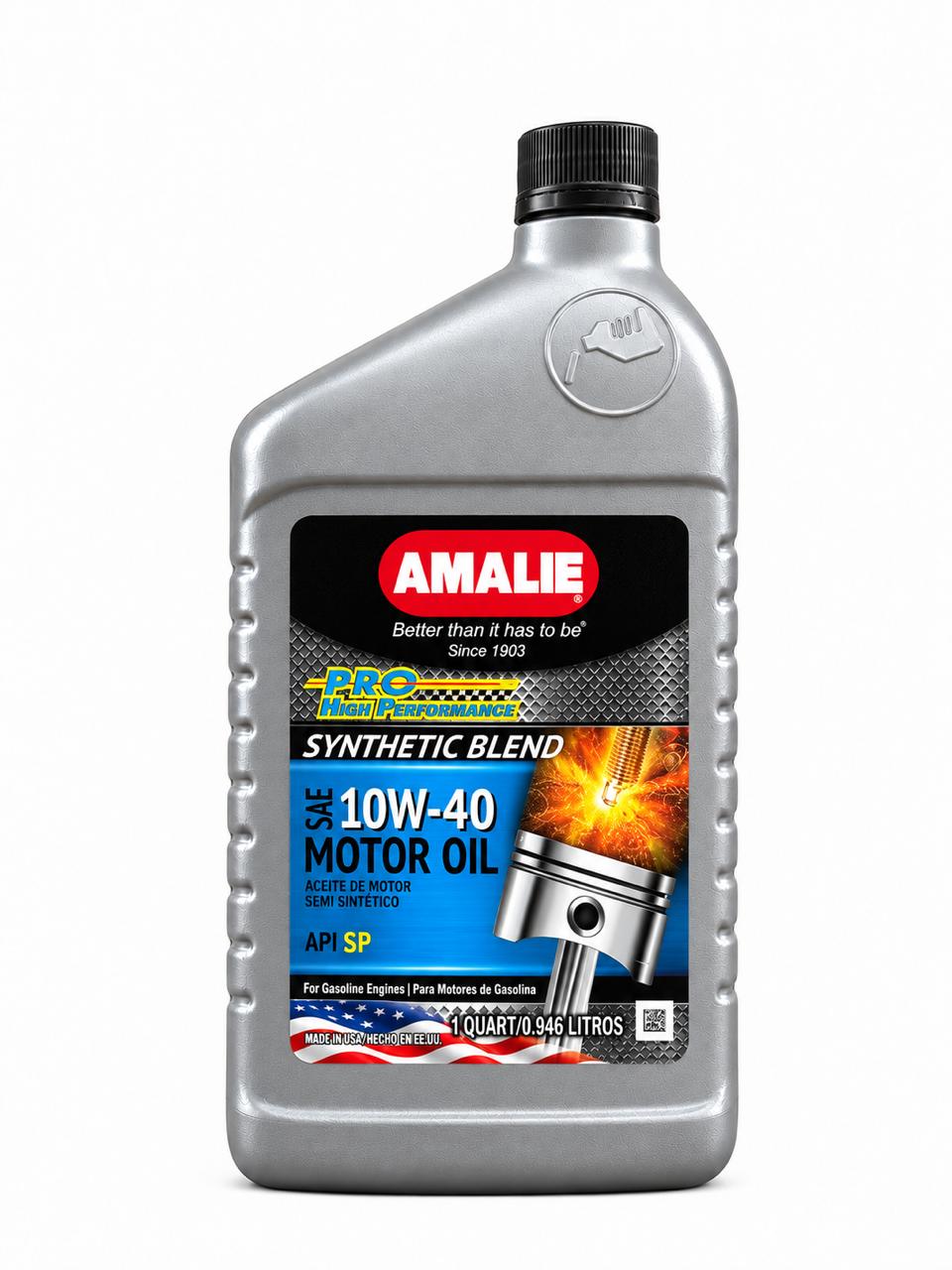 AMALIE PRO HP SYN BLEND 10W40. API SP. 12X1