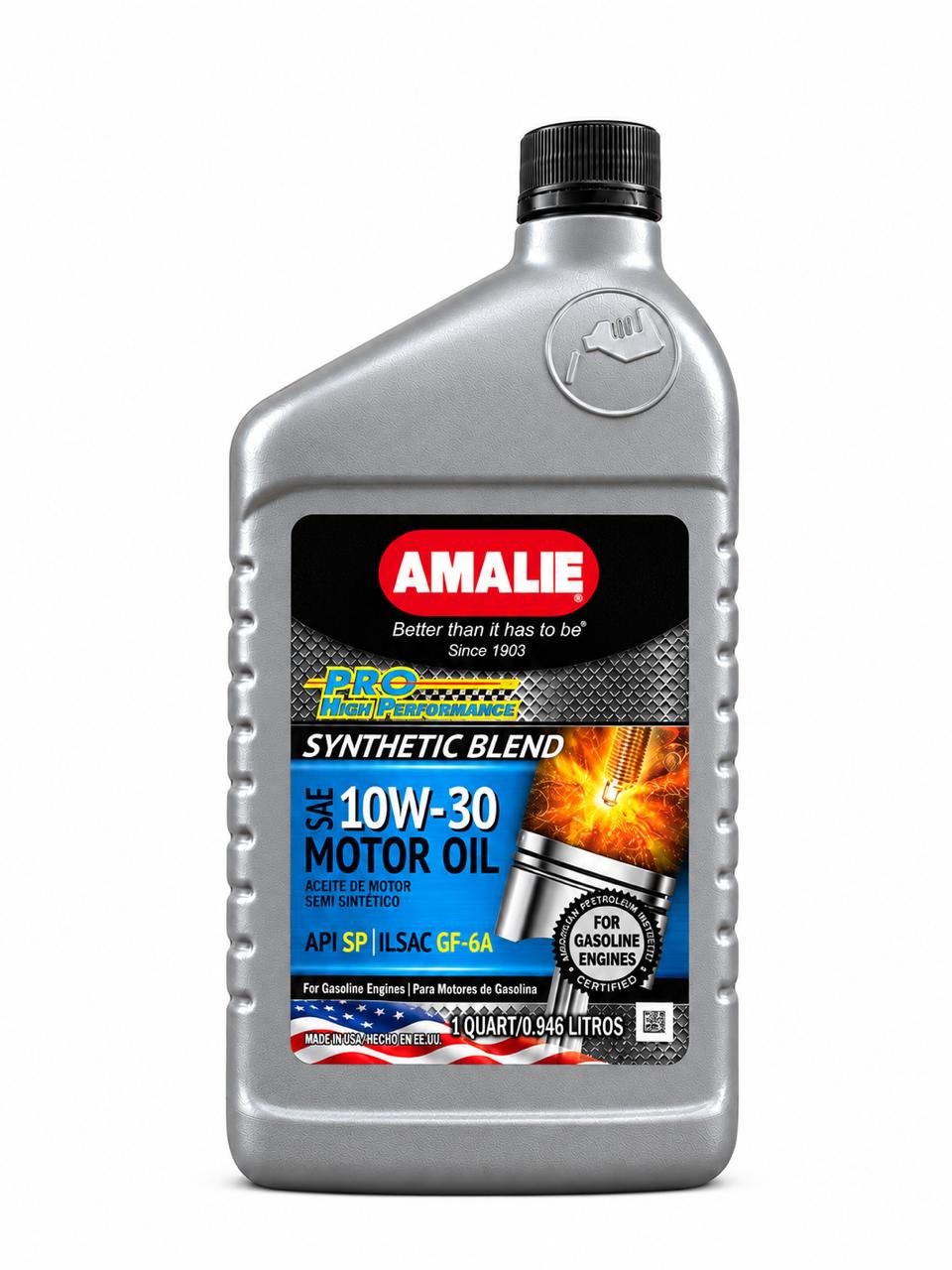 AMALIE PRO HP 10W30. API SP. ILSAC GF-6A 12X1