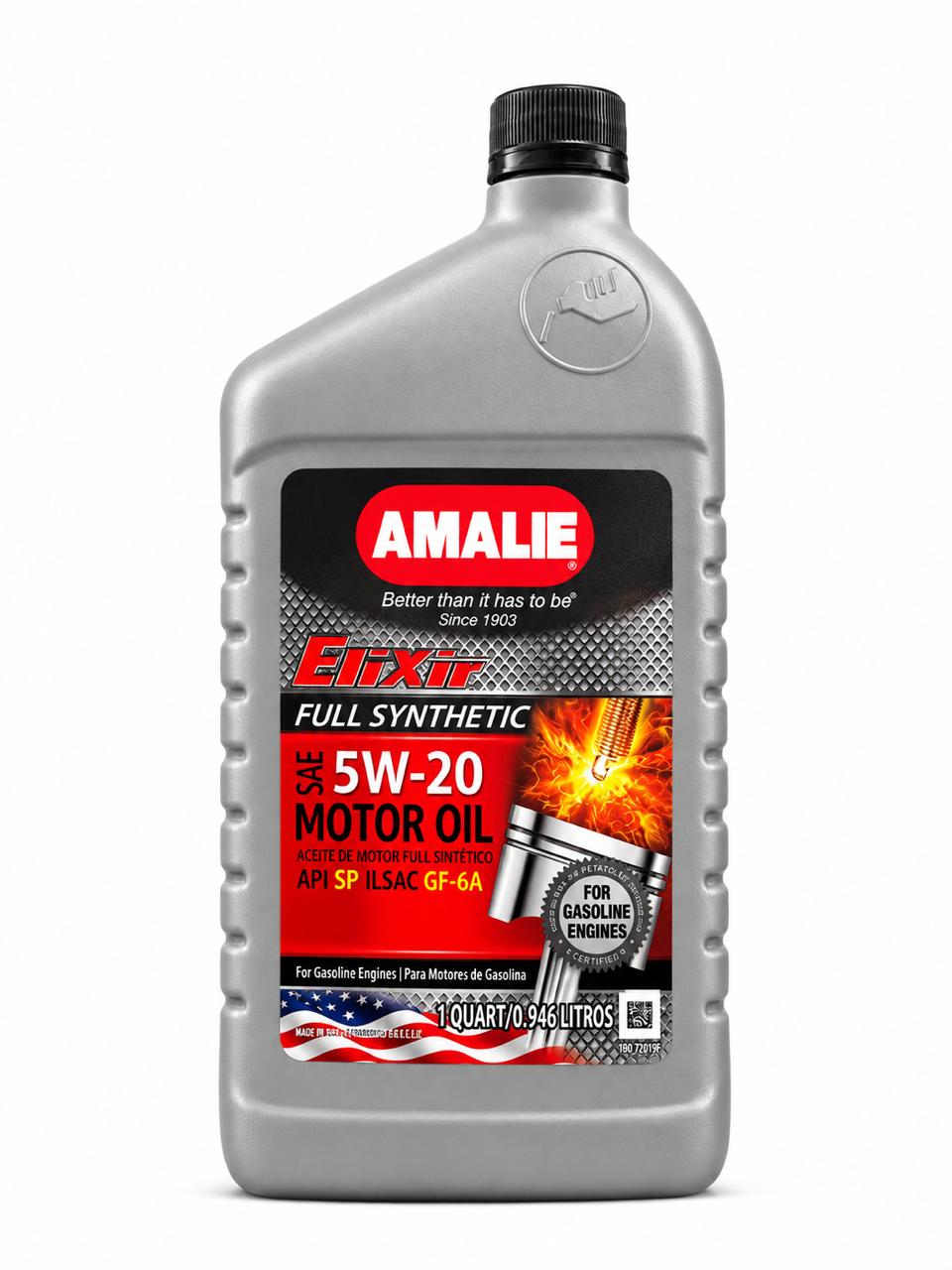 AMALIE FULL SYN 5W20 API SP. ILSAC GF-6A 12X1