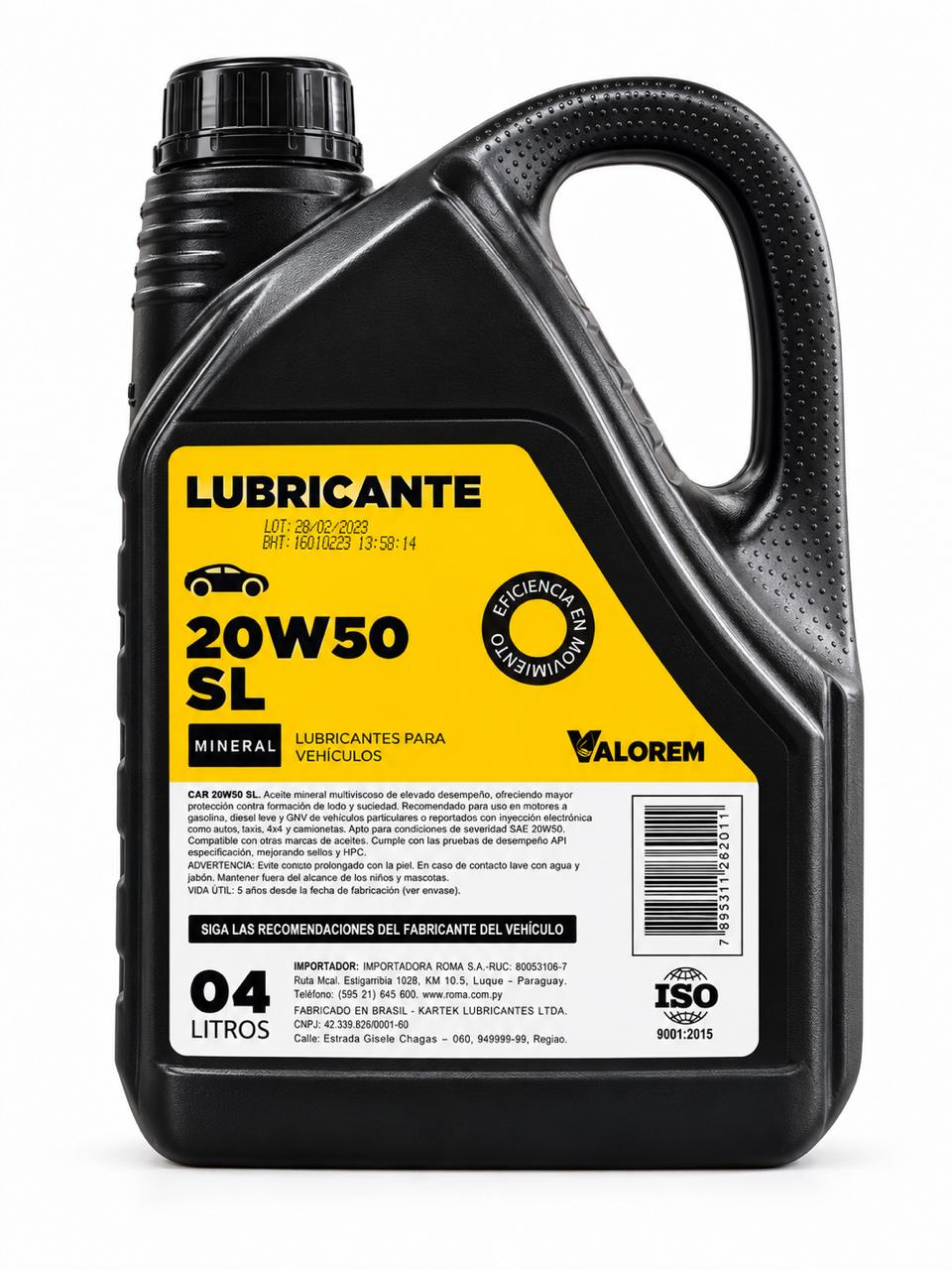 VALOREM SUPER V 20W50. 4X4. LT