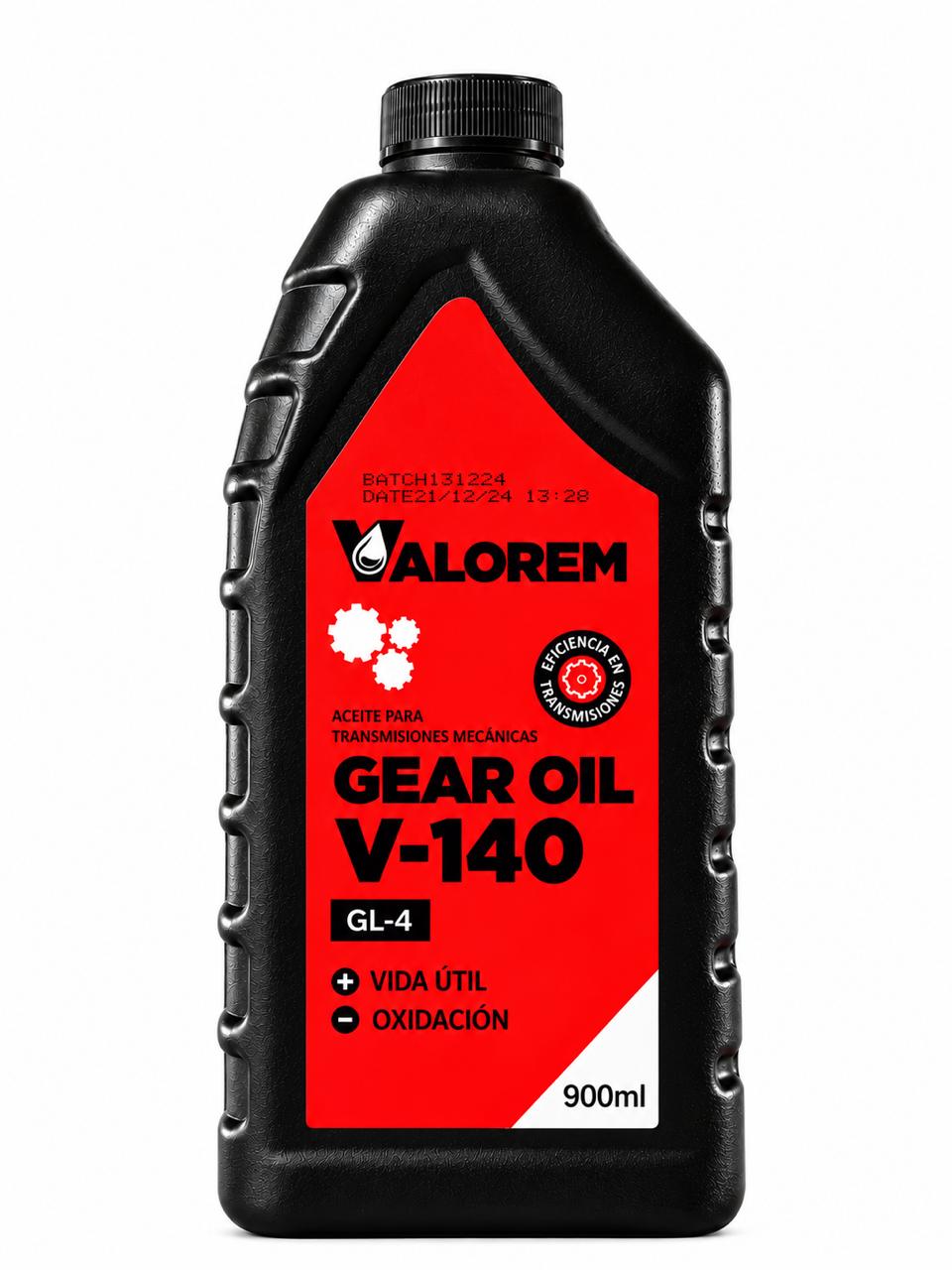 VALOREM GEAR OIL SAE 140. GL4. 24X900CC